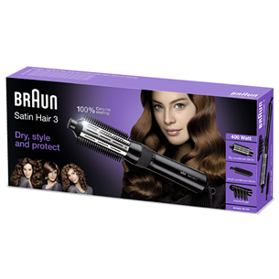 Braun Satin Hair 3, 400 W, sudraba/melna – Matu veidotājs