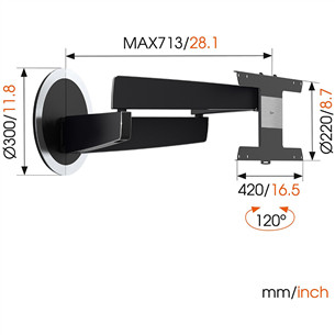 Sienas stiprinājums OLED Vogel's NEXT 7346 (40-65'')