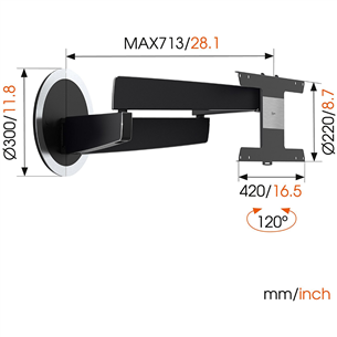 Sienas stiprinājums OLED Vogel's NEXT 7346 (40-65'')