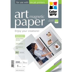 Photo paper A4 Magnetic, ColorWay / 5 pages, 690g/m2