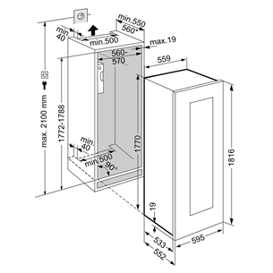 Built-in wine storage cabinet Liebherr Vinidor (83 bottles)