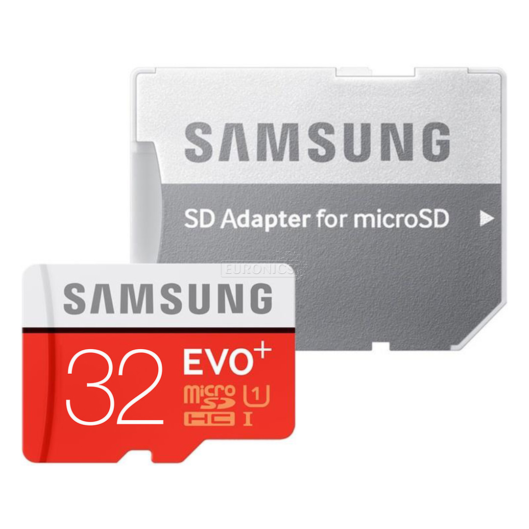 Карта памяти Micro SDXC + адаптер Samsung EVO Plus (32 ГБ)