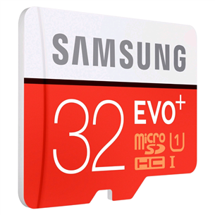 Atmiņas karte Micro SDHC EVO Plus, Samsung (32 GB) + adapteris