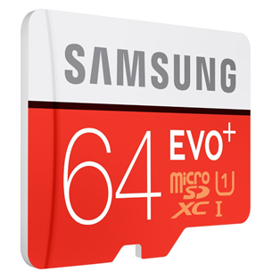 Atmiņas karte Micro SDXC EVO+, Samsung (64 GB) + adapteris