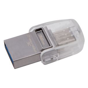 USB zibatmiņa DT MicroDuo 3C, Kingston / 32GB, USB 3.0