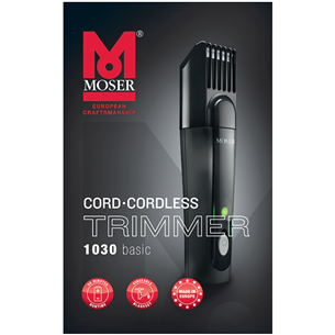 Moser, black - Beard trimmer