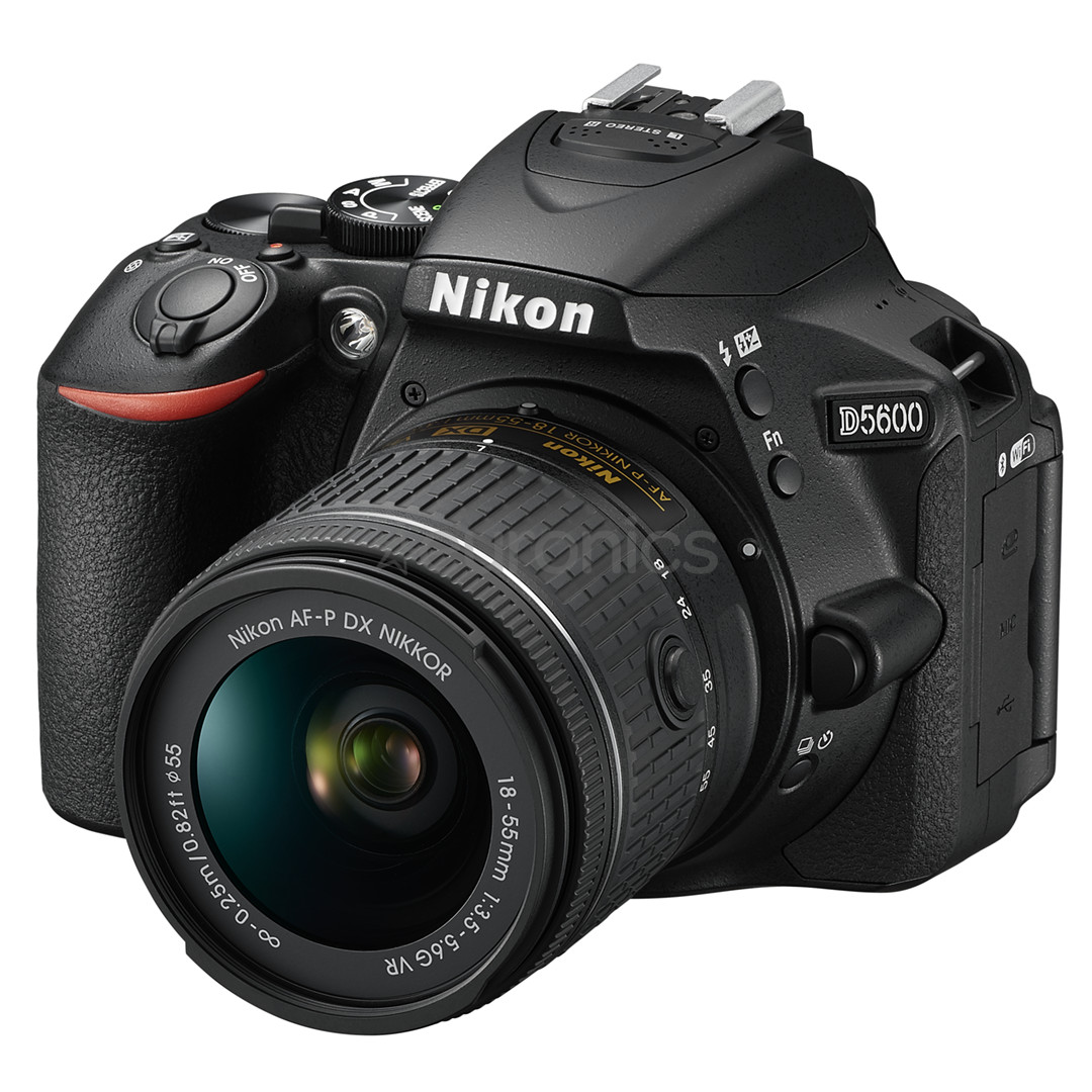 Digitālā spoguļkamera D5600 + objektīvs NIKKOR 18-55 mm