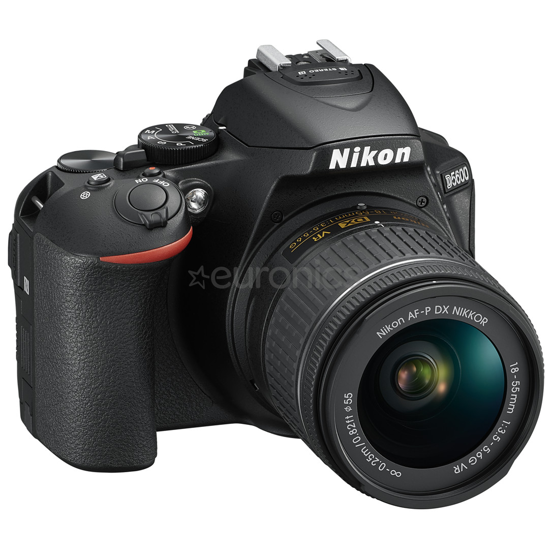 Digitālā spoguļkamera D5600 + objektīvs NIKKOR 18-55 mm