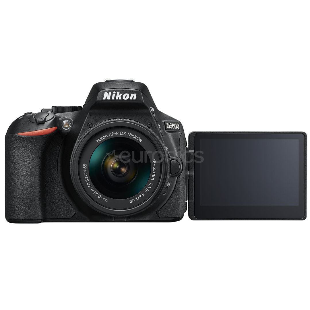 Digitālā spoguļkamera D5600 + objektīvs NIKKOR 18-55 mm