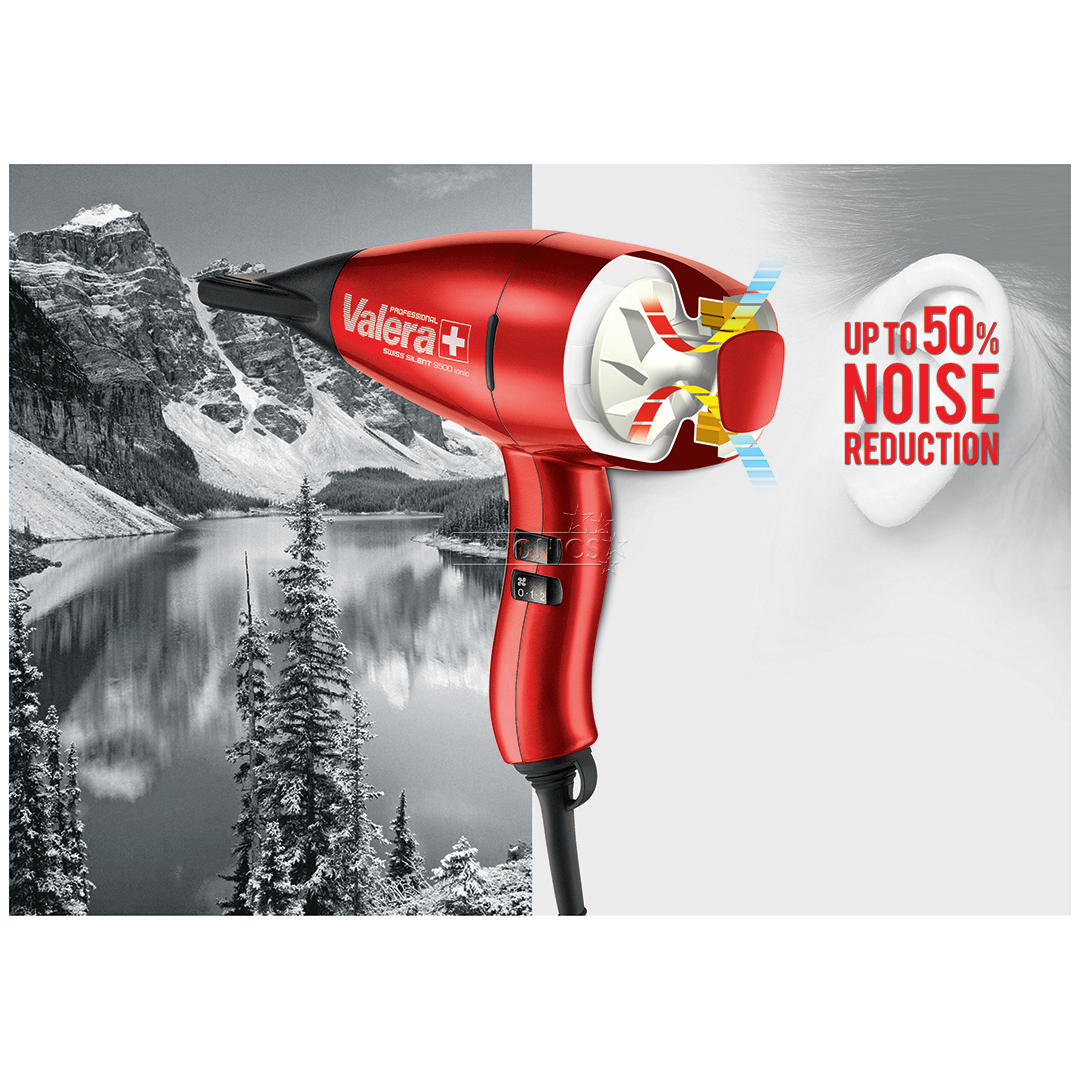 Valera Swiss Silent 9500 Ionic, 2000 W, sarkana - Matu fēns