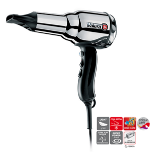 Hair dryer Swiss Metal Master Light, 2000 W, black/silver - Valera