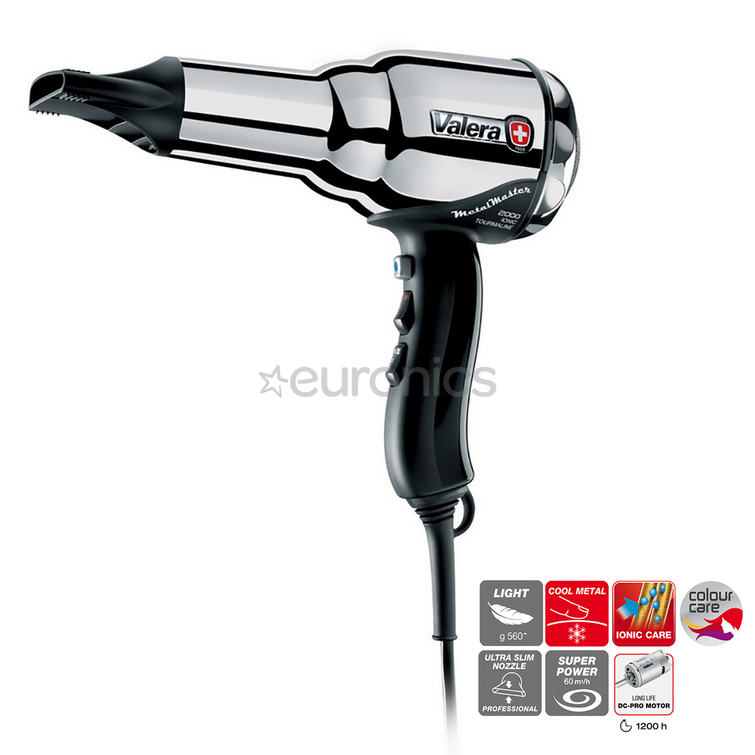 Valera Swiss Metal Master Light, 2000 W, melna/sudraba - Matu fēns