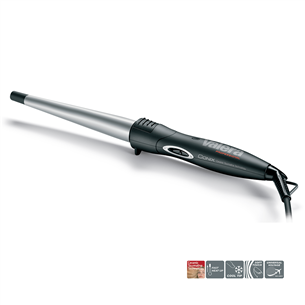 Valera, diameter 13-25 mm, 200 °C, black - Conical curling wand