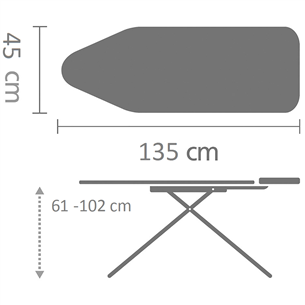 Ironing table, Brabantia (D, 135 x 45 cm)