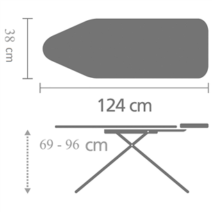 Ironing table, Brabantia / B, 124 x 38cm