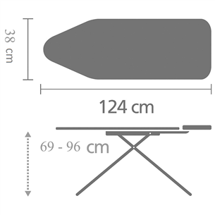 Brabantia, B, 124x38 cm - Gludināmais dēlis