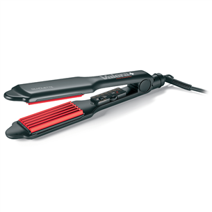 Valera Silhouette, up to 210° C, black/red - Hair crimper