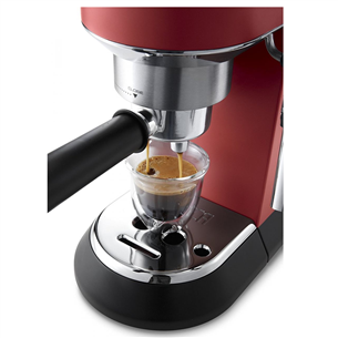 Delonghi Dedica pump, red/inox - Espresso machine