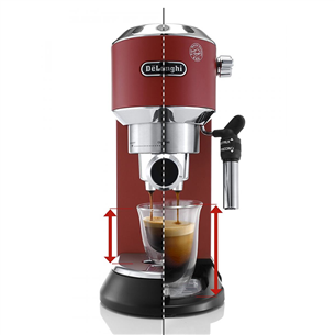 Delonghi Dedica pump, red/inox - Espresso machine