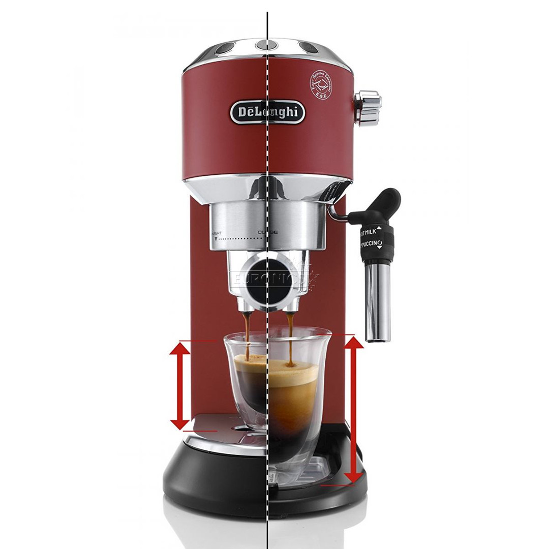 Delonghi Dedica pump, sarkana/nerūsējošā tērauda - Kafijas automāts