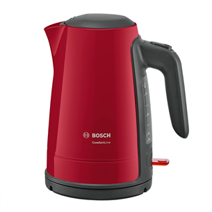 Bosch ComfortLine, 1.7 L, sarkana/pelēka - Tējkanna