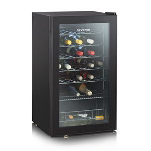 Severin, capacity 33 bottles, height 84 cm, black - Wine storage cabinet KS9894