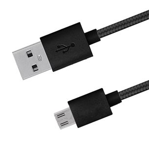 USB to microUSB Nylon shell cable, Grixx / length: 3 m