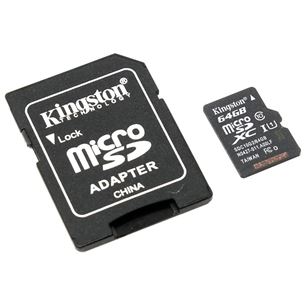 Atmiņas karte MicroSDHC (64 GB), Kingston