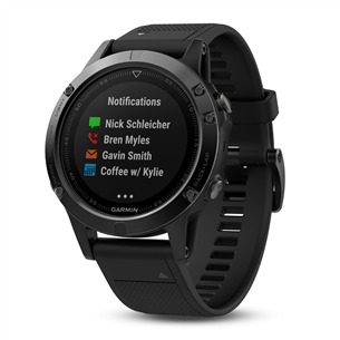 GPS watch Garmin fēnix 5 Sapphire - Black with black band