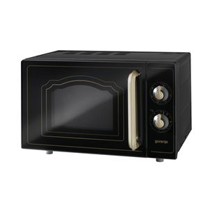 Gorenje, 20 L, 700 W, black - Retro Microwave Oven with Grill MO4250CLB