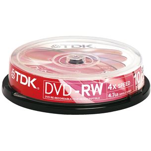 Disc DVD-RW, TDK / 4,7GB / 10 psc