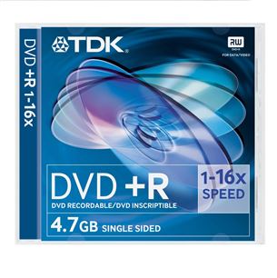 TDK, DVD+R, 4,7GB, 1 шт - Диски