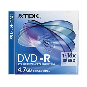 TDK, DVD-R, 4,7 GB 1 piece - Disc