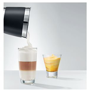 JURA Hot & Cold, melna/nerūsējošā tērauda - Piena putotājs