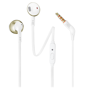 JBL Tune 205, white/golden - In-ear Headphones