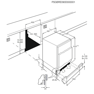 Built-in refrigerator AEG (82 cm)