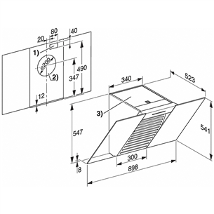 Cooker hood Miele (650 m³/h)