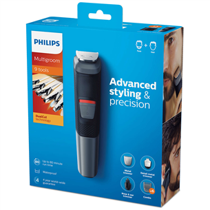 Philips Multigroom 5000, 9 vienā, melna - Trimmera komplekts