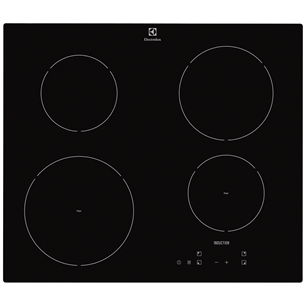 Electrolux, platums 59 cm, melna - Iebūvējama indukcijas plīts virsma EHH6240ISK