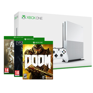 Game console Microsoft Xbox One S (1 TB) + 3 games