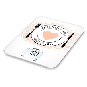 Beurer KS19, up to 5 kg, white - Digital kitchen scale KS19LOVE