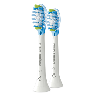 Philips Sonicare C3 Plaque Control, 2 gab., balta - Uzgaļi elektriskajai zobu birstei HX9042/17