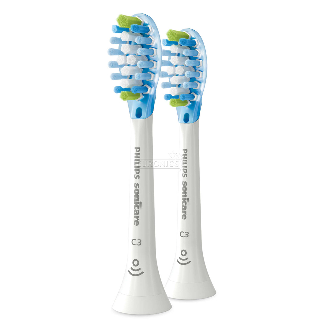 Philips Sonicare C3 Plaque Control, 2 gab., balta - Uzgaļi elektriskajai zobu birstei