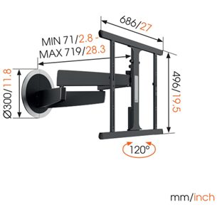 Sienas stiprinājums priekš 40-65" televizora MotionMount, Vogel´s