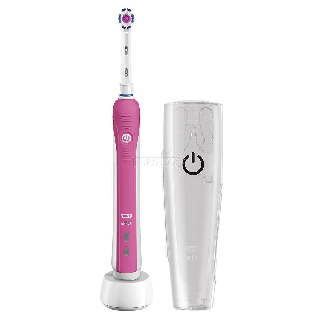 Elektriskā zobu birste Oral-B PRO750 3D White + ceļojuma somiņa, Braun