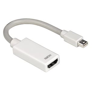 Hama, Mini DisplayPort -> HDMI, белый/серый - Кабель