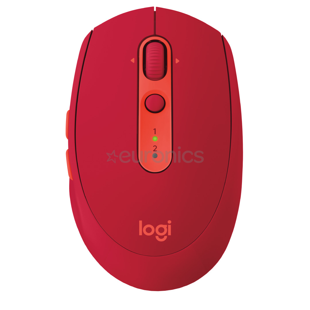 Logitech M590 Silent, sarkana - Bezvadu datorpele