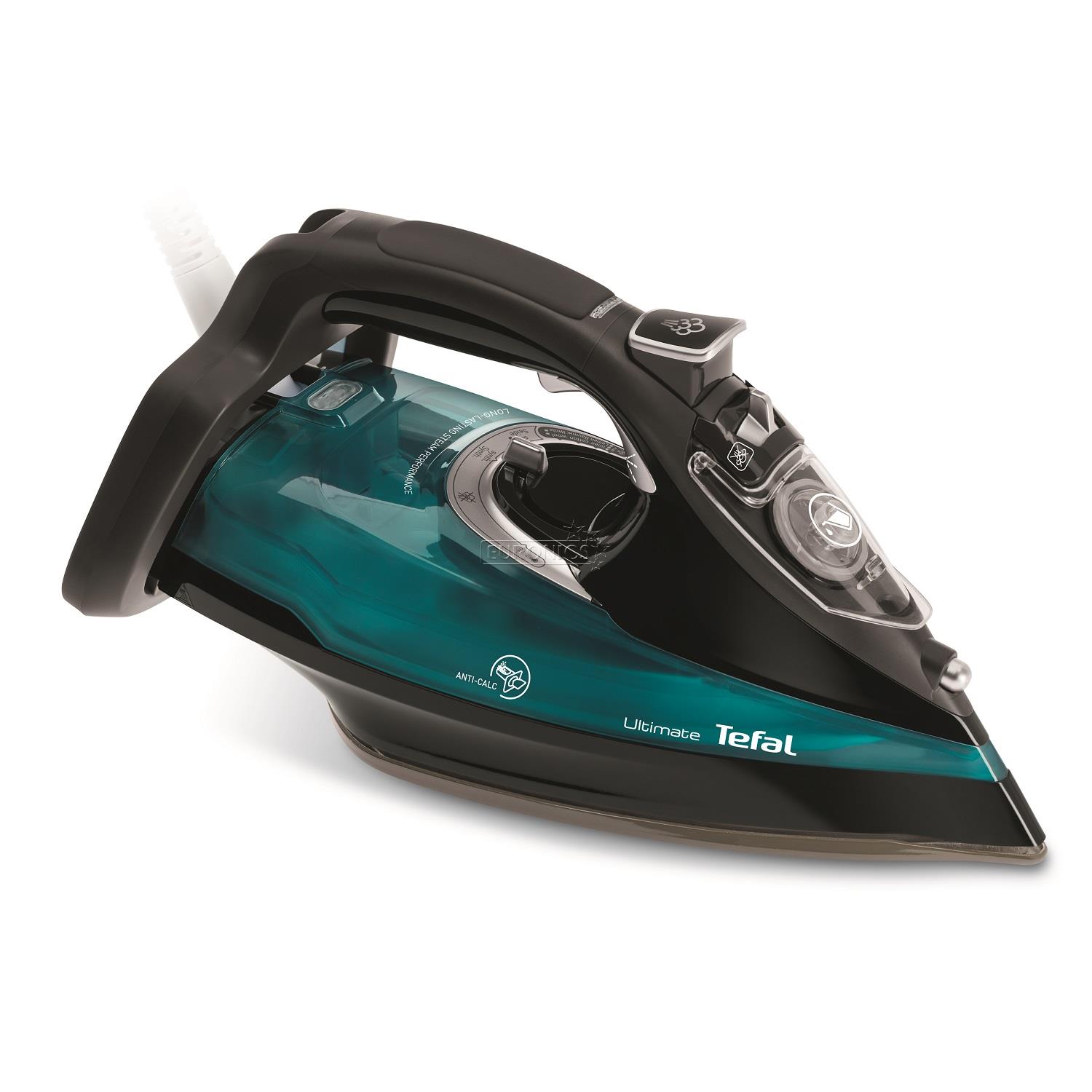 Tefal Ultimate Anti-calc 3000 Вт, зеленый/черный - Паровой утюг