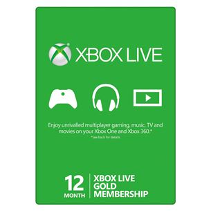 Subscription card Xbox Live GOLD (12 months)