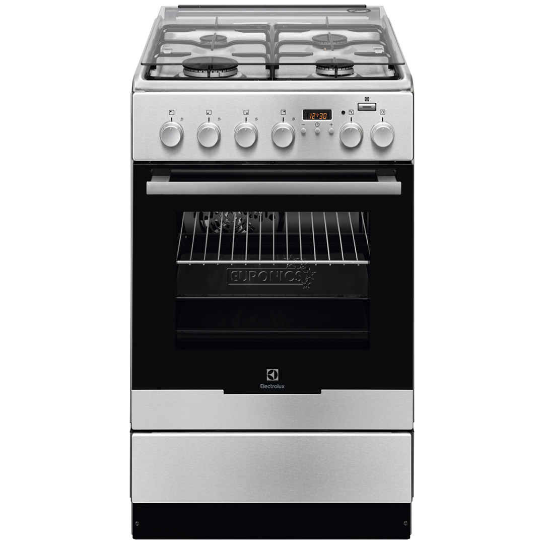 Gāzes plīts ar elektrisko cepeškrāsni, Electrolux (50 cm)